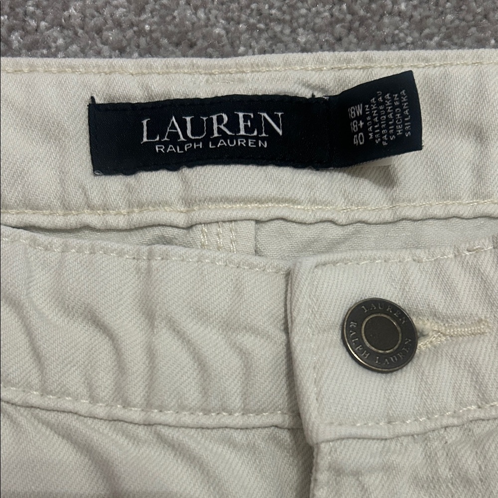 Ralph Lauren Cream Painted Trousers